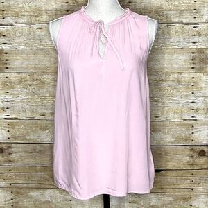 OLD NAVY RUFFLED CASUAL CLASSIC PINK EVERYDAY WEAR OFFICE BUSINESS WORK WEAR MED